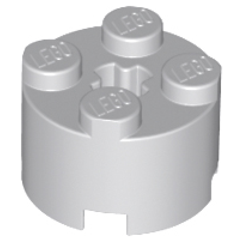 Steen, Rond 2x2 Light Bluish Gray